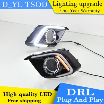 

D_YL car styling LED DRL Light Guiding Design LED Daytime Running Light For Mazda 3 Atenza 2013-2015 fog lamp led fog lights