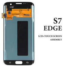 Super AMOLED 5.5" For Samsung S7 Edge LCD Display Screen Digitizer Assembly Replacement For Samsung S7 Edge G935F LCD Display