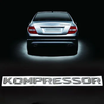 

DWCX Car 3D Chrome KOMPRESSOR Car Rear Emblem Stickers For Mercedes-Benz SLK CLK SL CLS CL ML GL A B C E S Class Dedicated