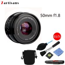 7artisans 50 мм f1.8 объектив с широкой диафрагмой и портрет ручная фокусировка микро Камера объектив подходит для цифровой однообъективной зеркальной камеры Canon eos-m крепление E-Mount DSLR камер Fuji FX-сумму