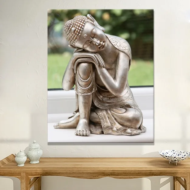 

Modern Home Decoration Buddha Statues Posters Hd Print Zen Themed Canvas Painting Religious Wall Art Picture for Living Room