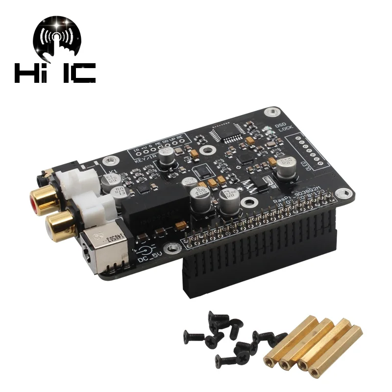 R38 ES9038Q2M ES9038 Q2M I2S 384K DSD 128 декодер DAC HiFi аудио цифровой плеер сетевой плата для Raspberry