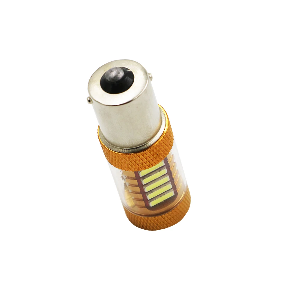 YSY 2 шт. S25 1156 BA15S 27SMD 7020 чип Автомобильный светодиодный лампы, юыелирные белые широкие стоп-сигнал поворота сигнального фонаря 12 V