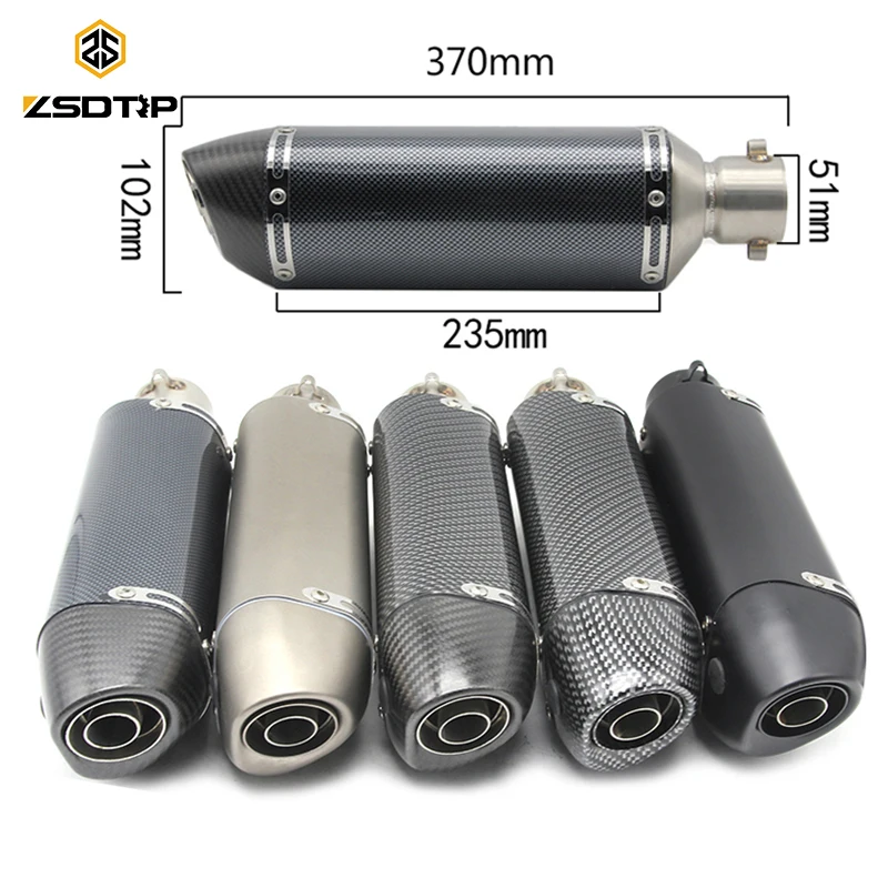 ZSDTRP Universal Motorcycle ATV Exhaust Muffler Pipe Silencer DB Killer