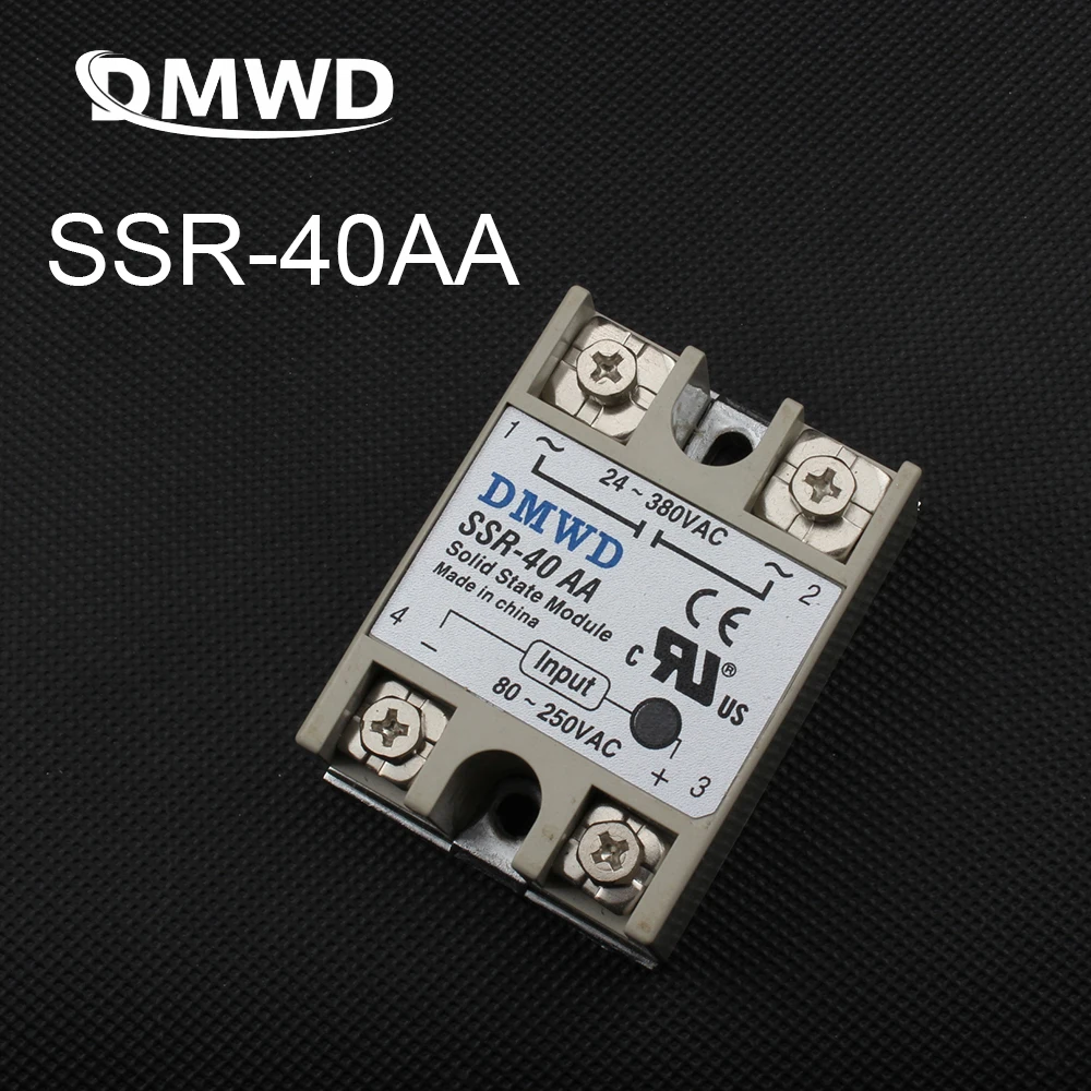 

1pcs solid state relay SSR-40AA 40A actually 80-250V AC TO 24-380V AC SSR 40AA relay solid state