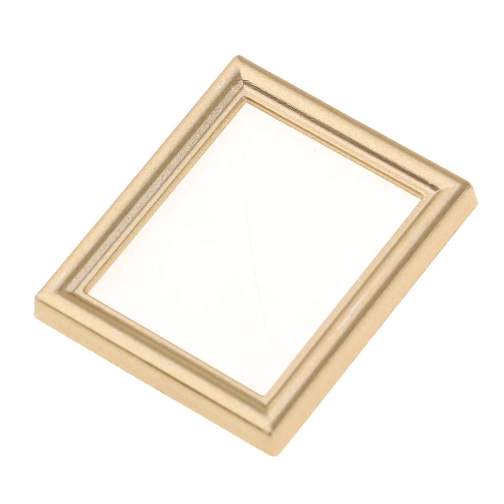 1/12 Picture Frames Hanging Photo Painting Frame Crafts for Dollhouse Art Deco Home Corridor Bedroom Accessory