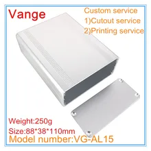 4 шт./лот экструзионный корпус 6063-T5 алюминиевый ящик для инструментов чехол 88*38*110 мм черный для оборудования дистанционного управления