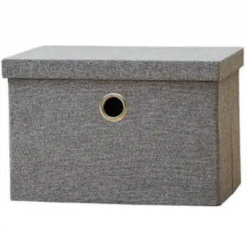 

1Pcs Foldable Cotton Linen Clothing Storage Box Large Wardrobe Rectangle Multi-Function Storage Bin Organizer With Cover Porta