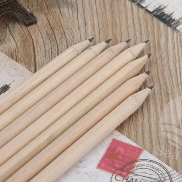 6 шт. новые студенческие простые Стильные пустые нетоксичные экологические деревянные карандаши Kawaii для рисования, авторучки для детей