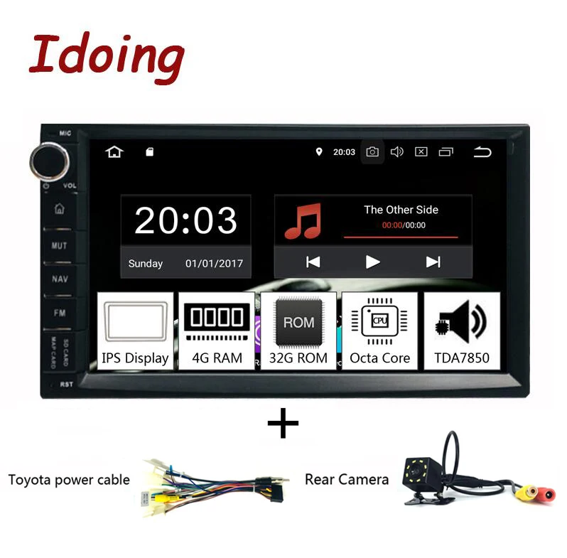 Idoing " PX5 4 Гб ОЗУ 32 Гб ПЗУ 8 ядерный Универсальный 2Din автомобиль Android 8,0 радио плеер ips экран gps навигация Мультимедиа Bluetooth - Цвет: Toyota and Camera