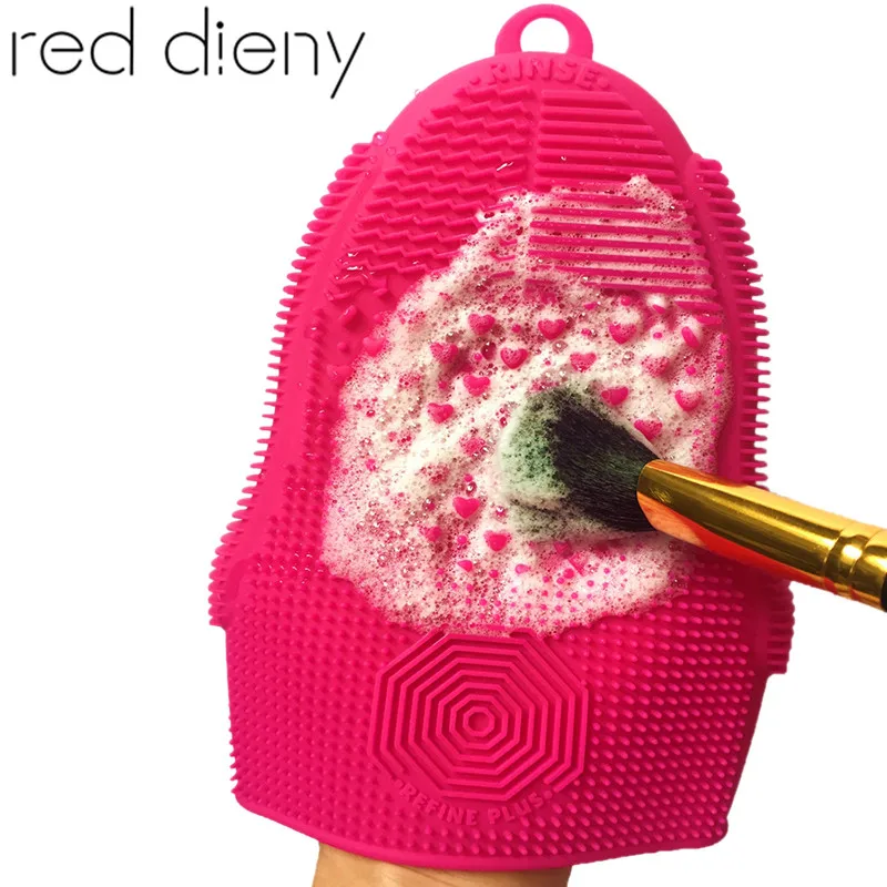 1 шт. силиконовый коврик для чистки кистей|cosmetic brush cleaner|makeup cleaningcosmetic |