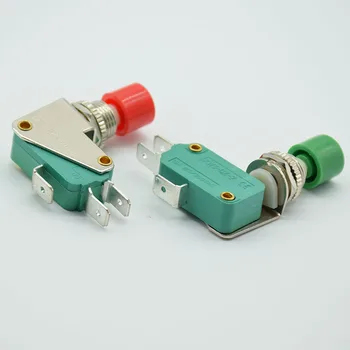 

2pcs 3 Pins Red green Signal PushButton Switch 16A 125V/250V AC Momentary reset Switch SPDT 1 NO 1 NC DS438 KW3-0Z-2