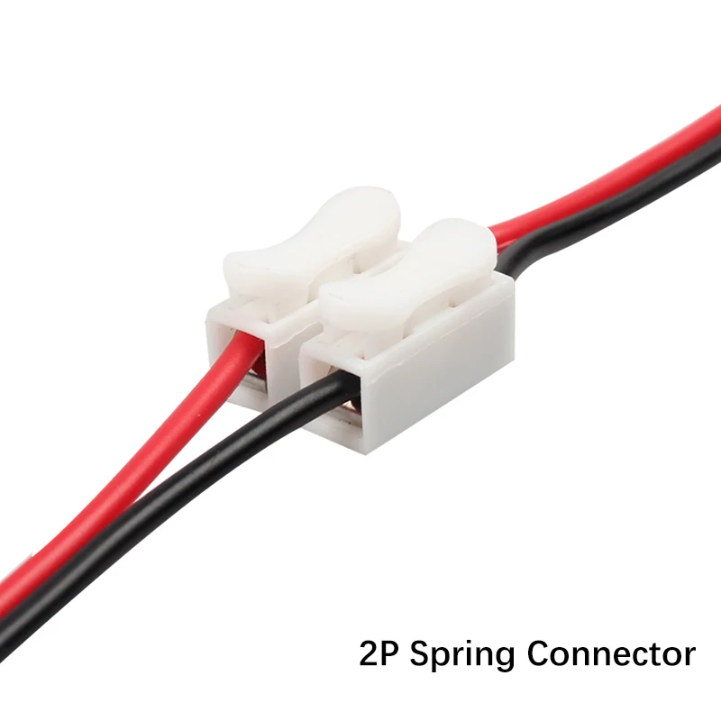 

CH-2 Spring Wire Quick Connector 2p Electrical Crimp Terminals Block Splice Cable Clamp Easy Fit Led Strip