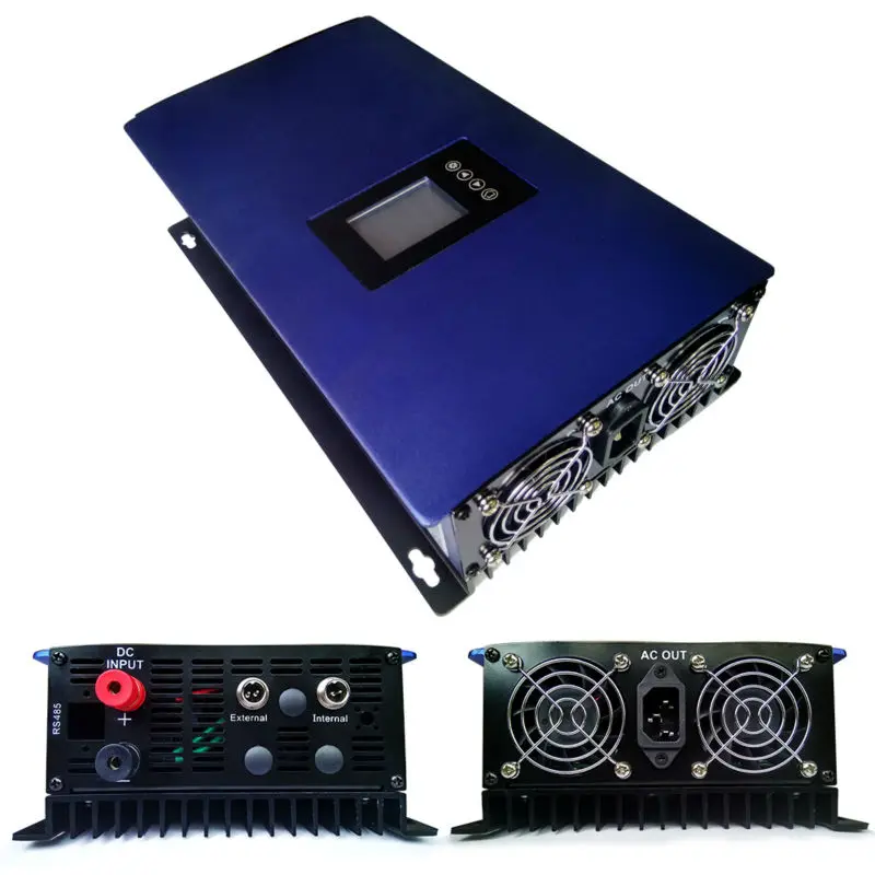 

MAYLAR@ LCD 1000W Solar Grid Tie inverter with limiter,MPPT pure sine wave power inverter DC22-60V/45-90V to 110VAC