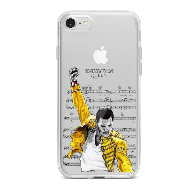 Freddie Mercury Rainha banda Qualidade Роскошный чехол для телефона para iPhone 8 7 6 5 4 Plus X XS max 11 11pro силиконовый чехол - Цвет: TPU