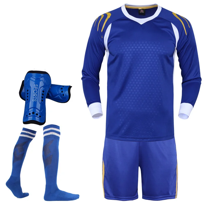 Winter Soccer jersey & shorts Soccer training suit Football uniforms tracksuit; Include ( jersey + shorts + Socks + Shin pads )