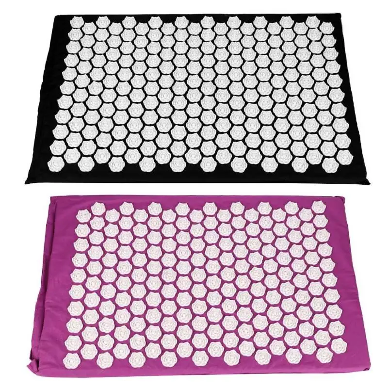 Acupuncture Massage Pad Lotus Needle Prick Acupoint Massager Yoga Mat Cushion for Neck Back Pain Relief Muscle Stress Relax