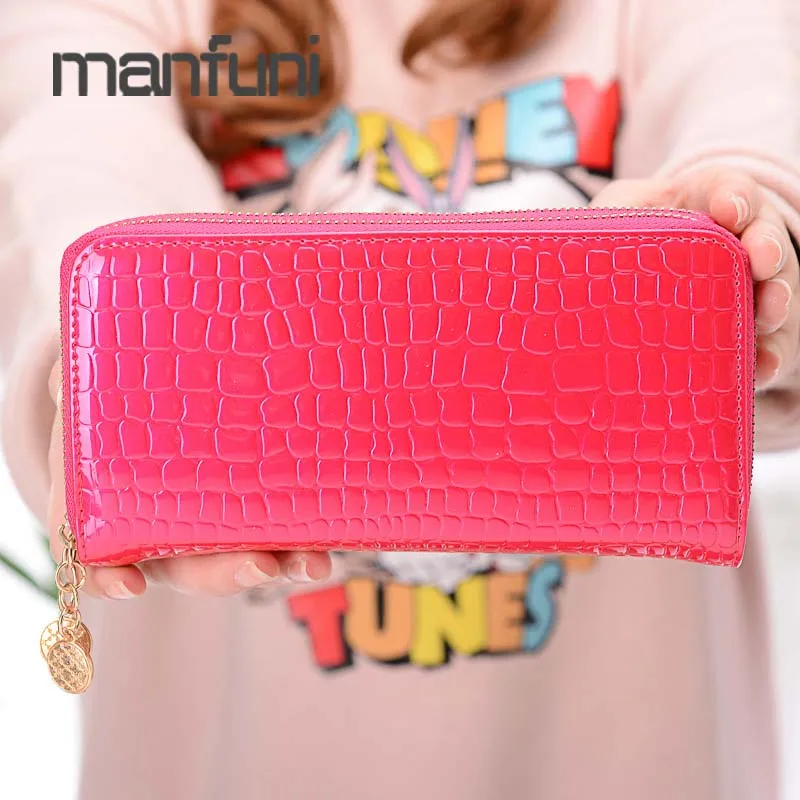 

Women Wallets PU Leather Clutch Bag Cell Phone Wallet Long Big Capacity Zipper Wallet Female Purse Fashion Alligator Money Bag