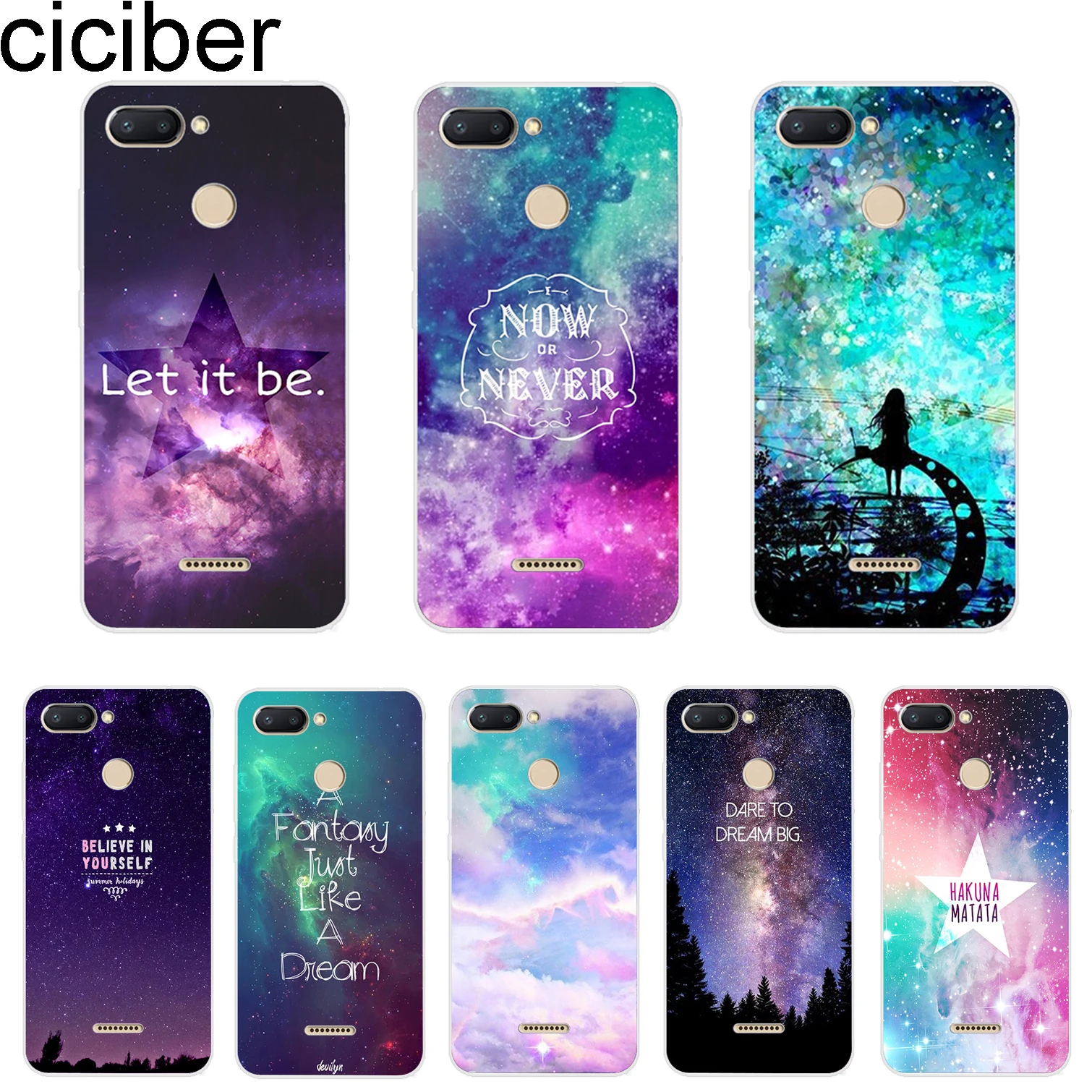 

ciciber For Xiaomi Redmi 6 5 4 3 A X 3S Plus Pro Phone Case For Redmi Note 6 5 4 X A Pro Coque Soft Silicone TPU Northern Lights