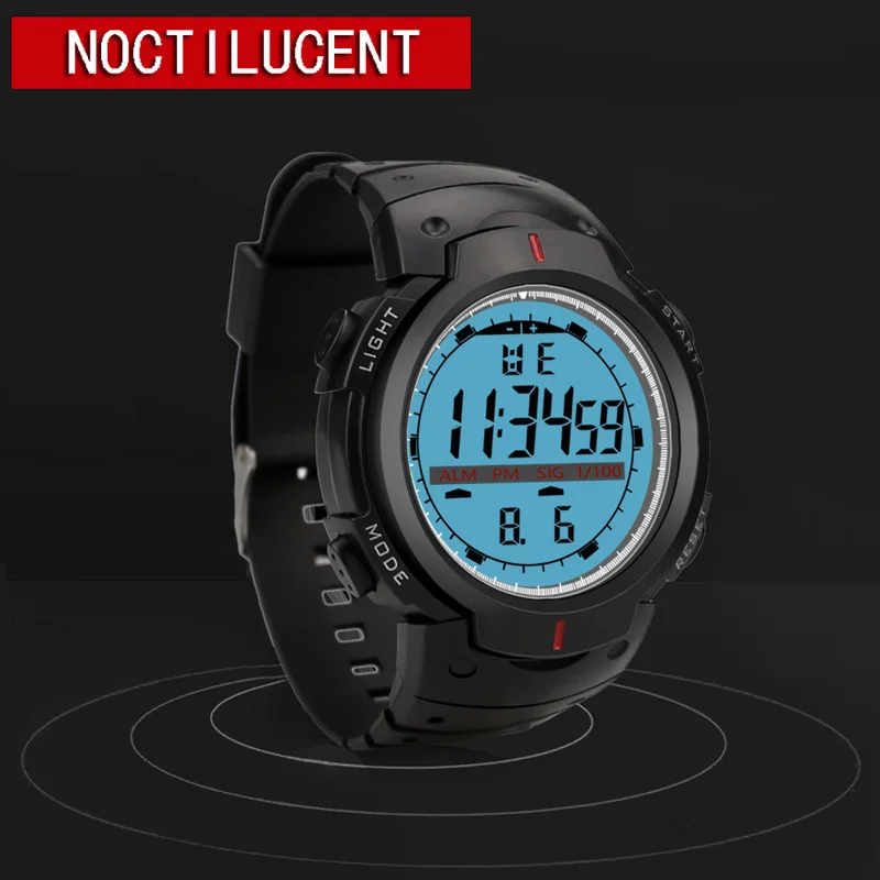 

Round LED Watch Military Casual Sports Retro Display Date Quartz Watch Electronics Men Clock Wristwatch Relogio Masculino