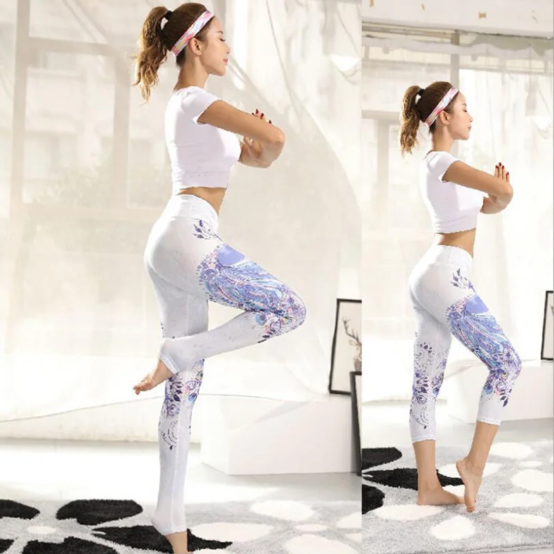 

Women Fitness Yoga Pants Sports Running High Elasticity Printed For Female Slim Leggings Gym Clothing Printed Yoga leggings
