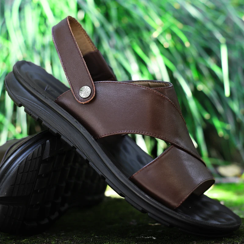 2019 Handmade Men Sandals Genuine Leather Soft Summer Men's Shoes Retro Sewing Casual Beach Shoes 2019 Handmade Men Sandals Genuine Leather Soft Summer Men's Shoes Retro Sewing Casual Beach Shoes