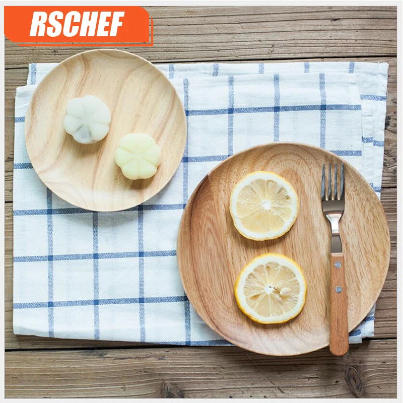 RSCHEF 1 шт. кухонные принадлежности японские деревянные тарелки для посуды толстые