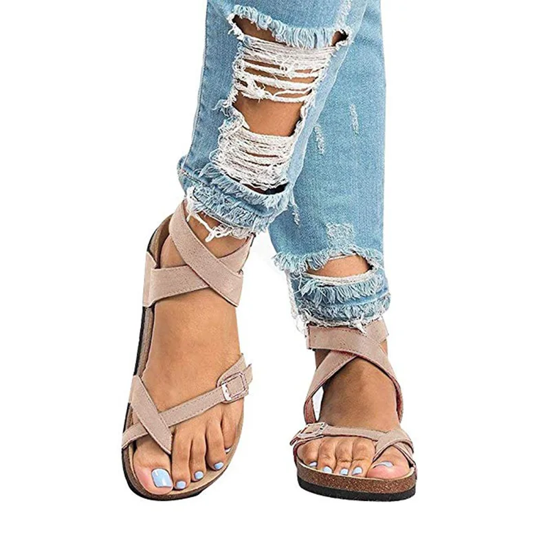 2019 جديد 1 زوج المرأة الصنادل شقة الكاحل مشبك المضادة للانزلاق تنفس لشاطئ الصيف BS88 2019 جديد 1 زوج المرأة الصنادل شقة الكاحل مشبك المضادة للانزلاق تنفس لشاطئ الصيف BS88