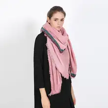 Chic font b Tartan b font Echarpes Foulards Femme Winter Scarf Luxury Brand Blanket Scarf Mujer