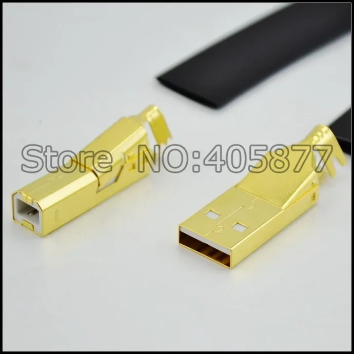 Hi-End позолоченный USB разъем USB A+ USB B Тип A-B разъем для DIY USB кабель сделано в Тайване