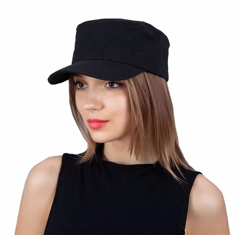 Unisex Fashion Military Cap Women Autumn Vintage Navy Cadet Hats