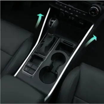

FIT FOR HYUNDAI TUCSON 2015 2016 CHROME INNER SHIFT GEAR PANEL CUP HOLDER TRIM STYLING FRAME COVER LINE CUP HOLDER STRIP GARNIS
