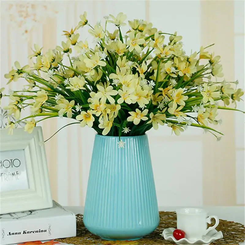 28 Flower Heads Simulated Lifelike Artificial Orchid Plant Nordic