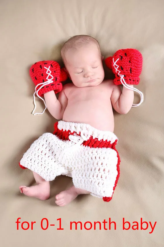 Newborn Baby Creative Photographic Props Clothing Halloween Baby Boxing