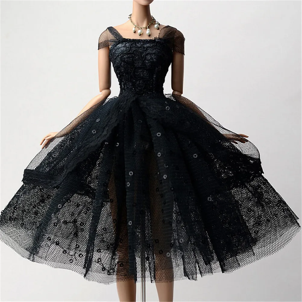 

Evening Dress Clothes For girl Dolls For 1/6 BJD Doll Gift Doll Accessories Elegant Doll Dresses Lady Black Little Dress