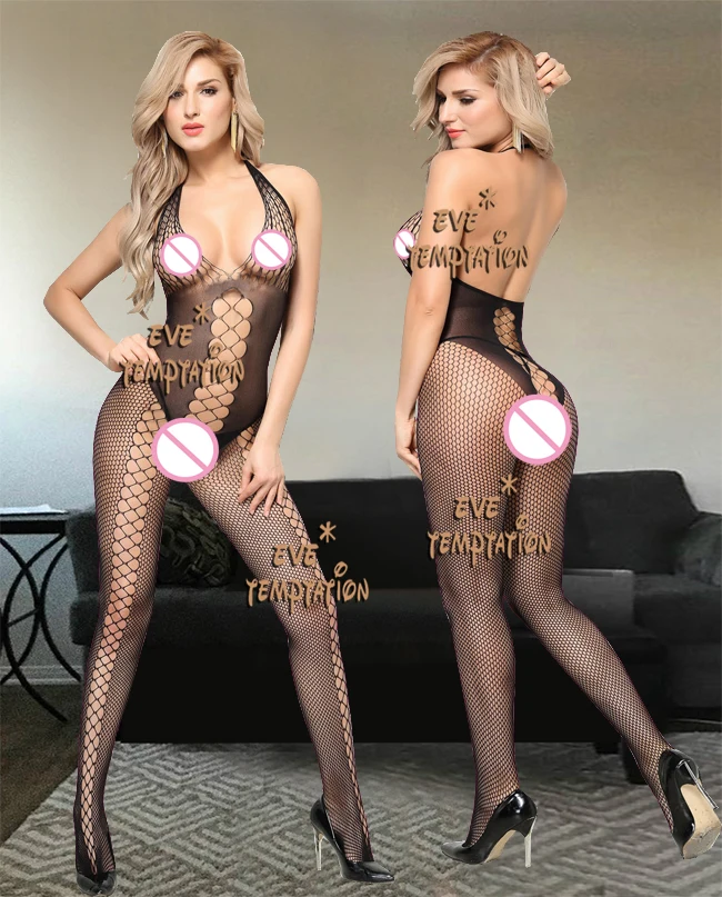 Сексуальная одежда для сна нижнее белье Babydoll боди сетчатые чулки искушение
