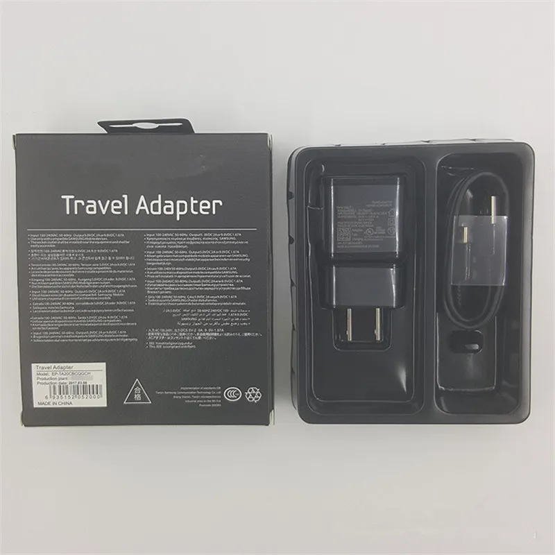 9V 1.67A Fast Charging Adaptive Charger EU plug+Type-C Cable with package For Samsung Galaxy S8 S9