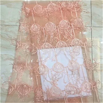 

Tassels Latest Nigerian Net Laces Fabrics High Quality sequins Tulle African Laces Fabric Wedding French Tulle Lace Material