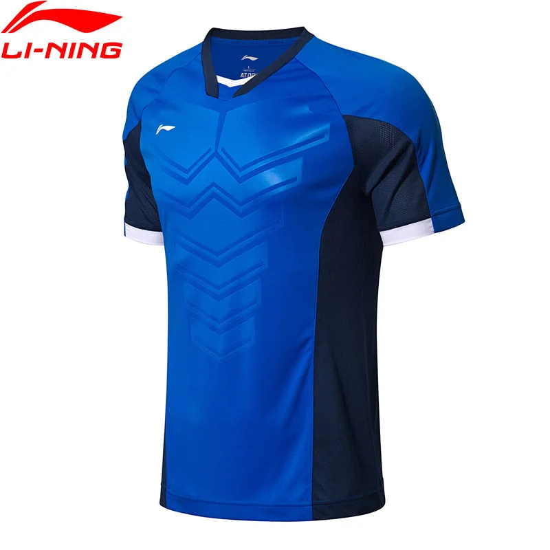

Li-Ning Men Soccer Series Competition T-Shirt AT DRY Breathable Regular Fit LiNing Comfort Sport T-shirts AAYL189 MTS2767