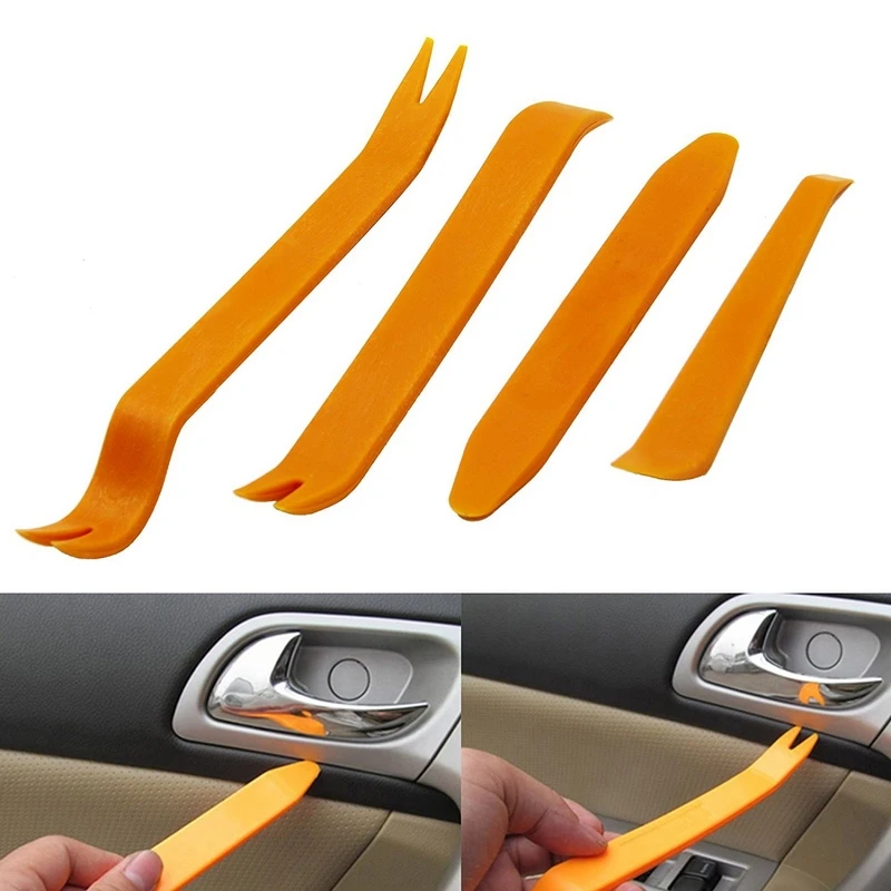Universal 4PcsSet Car Panel Removal Tool Easy Use Portable Vehicle Car Panel Audio Refit Trim Removal Tool Set Kit Repair Tool (2)