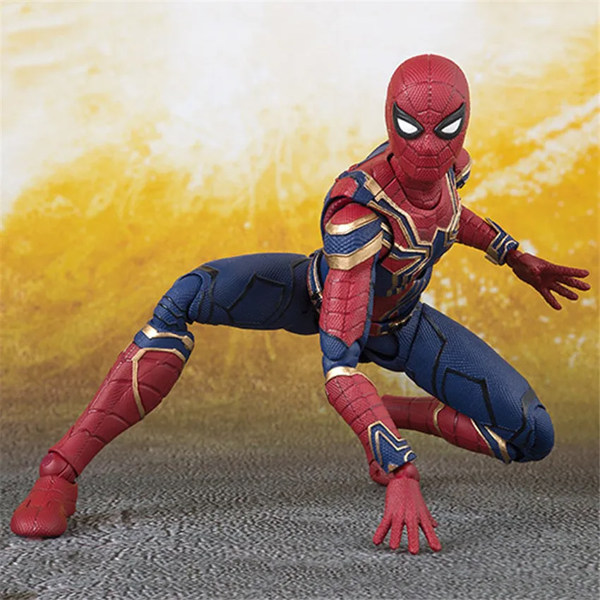 

SHF Iron Spiderman Infinite Wars Normal Edition PVC Movable Action Figure Model Collecting Kids Gift