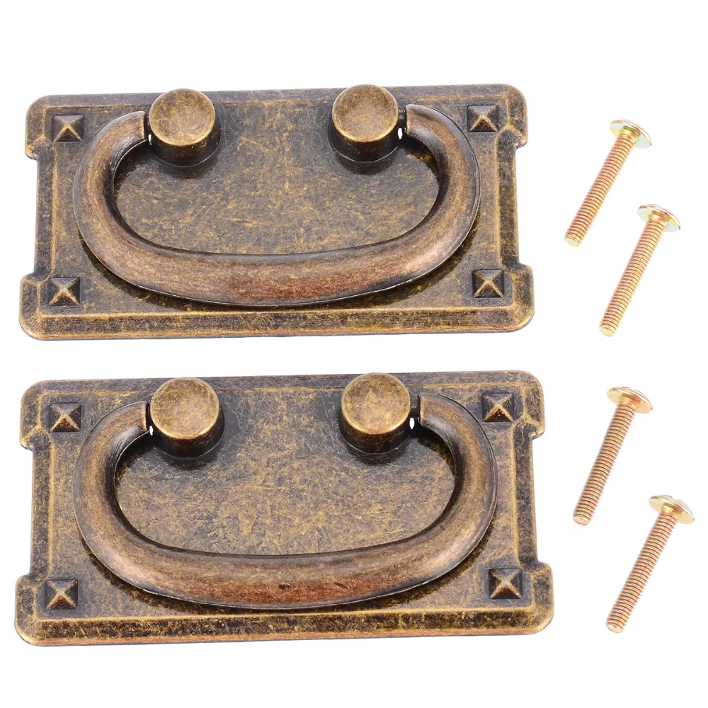 Mayitr 2 Set Antique Bronze Door Handle Cupboard Drawer Cabinet Drop Handle Knob With Screws For Home Furniture Hardware Mayitr 2 Set Antique Bronze Door Handle Cupboard Drawer Cabinet Drop Handle Knob With Screws For Home Furniture Hardware