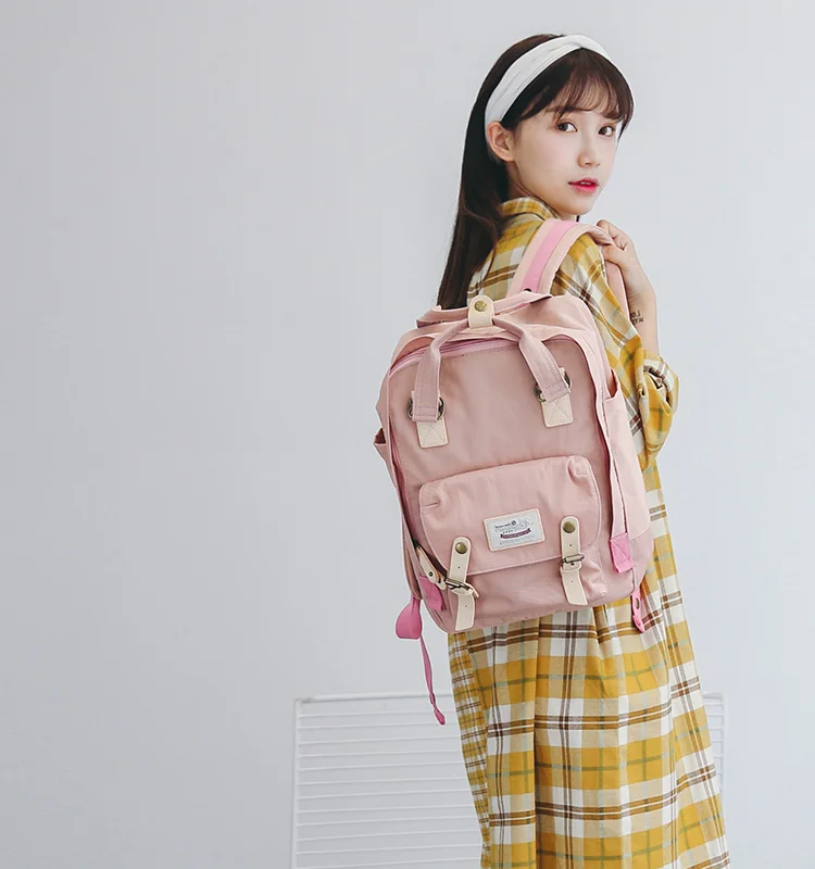 Himawari брендовые милые нейлоновые рюкзаки, дорожная сумка, женский водонепроницаемый рюкзак для ноутбука, большая емкость, сумки для мам, Mochila, школьная сумка no1 - Цвет: NO23-Pink