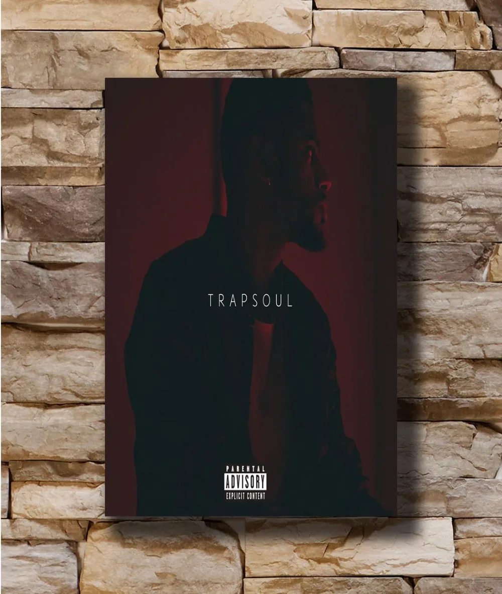 Trapsoul Bryson Tiller Album Cover Music Rap Singer Home Decoration Poster Wall Canvas Art 14x21