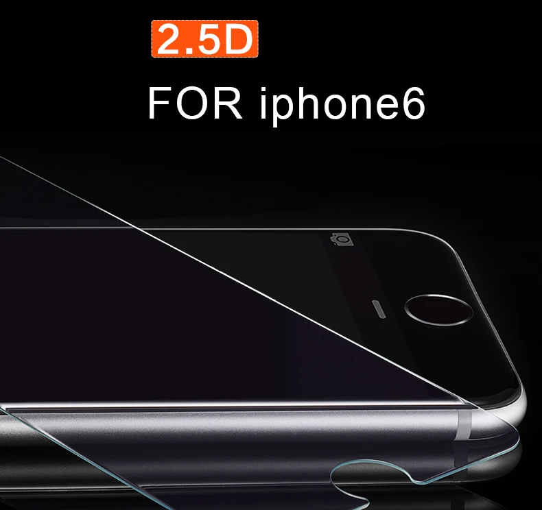 Прозрачная защитная пленка для iphone 7 plus HD 0,26 мм 2.5D с закругленными краями, защита для экрана из закаленного стекла для iphone 6 6s Plus 5 5S SE