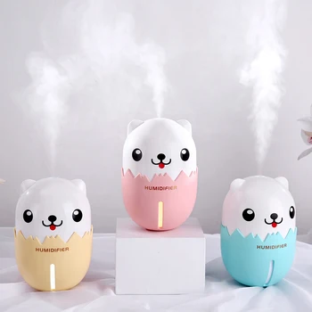 

350ml Air Humidifier LED Lights Ultrasonic Cartoon Dog USB Aroma Diffuser Mist Maker Fogger Mini Car Air Purifier