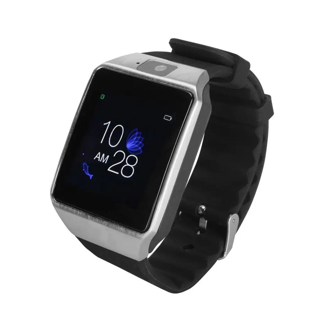 Cawono G12 Bluetooth Смарт часы с камерой Smartwatch Relogio часы TF sim-карта для iPhone samsung huawei Android VS DZ09 GT08 - Цвет: Silver