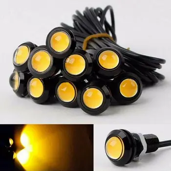 

10pcs 10W Eagle Eye Car Running Tail COB Amber LED Light Lamp Bulb
