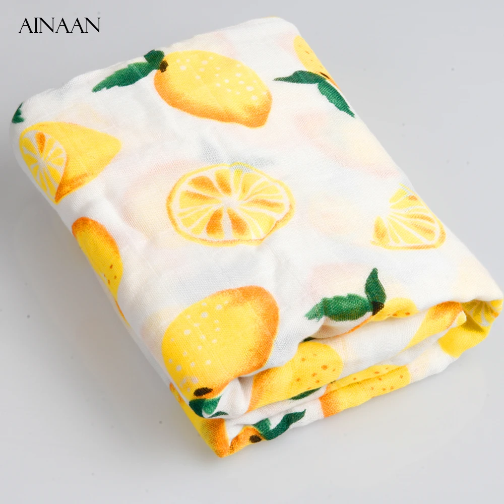 AINAAN Baby Blanket Muslin Swaddle Wraps 30% Cotton 70% Bamboo Baby Blankets Newborn Bamboo Muslin Blankets