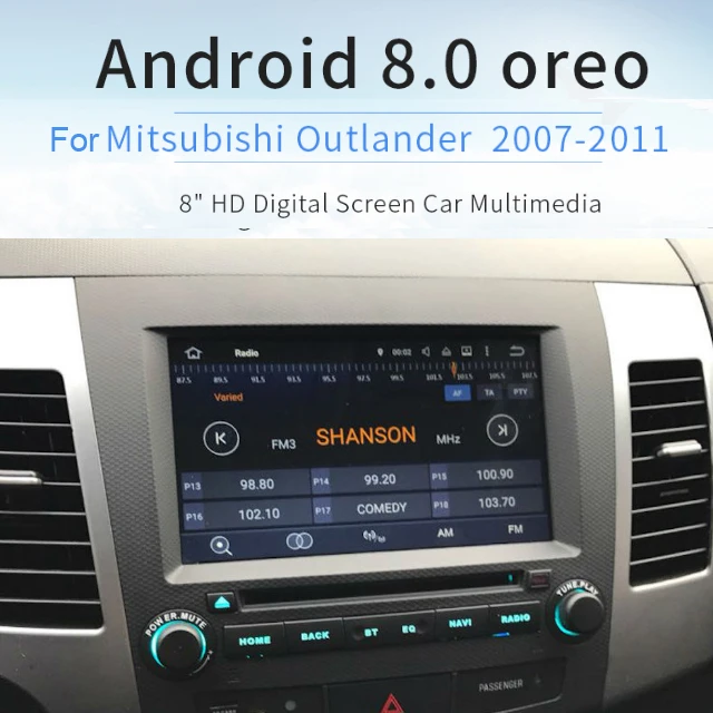 

2 din Car android GPS radio for Mitsubishi Outlander 2007 2008 2009 2010 2011 2012 2013 IPS Screen 4Gb+32Gb Android 8.0 8-Core